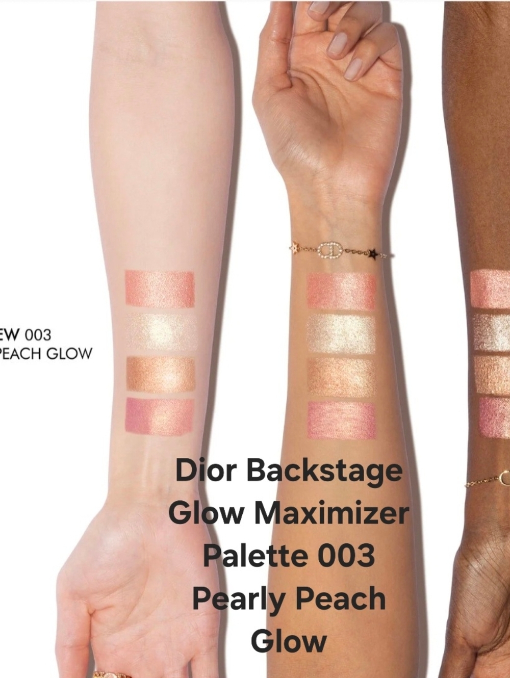 Dior Backstage Glow Maximizer Palette 003 Pearly Peach Glow. BNIB - Picture 3 of 8